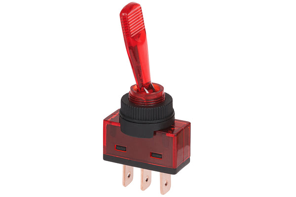 Maplin Illuminated Toggle Switch - Red