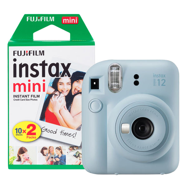 Fujifilm Instax Mini 12 Instant Camera with 20 Shot Film Pack - Pastel Blue