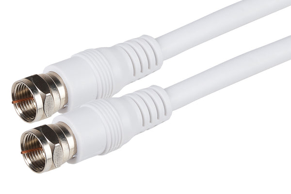 Maplin F Type Male to F Type Male TV Satellite Aerial Coaxial Cable 5m White