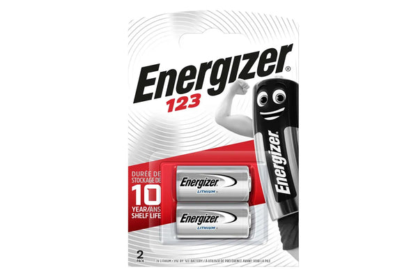 Energizer Lithium CR123 Batteries - Pack of 2
