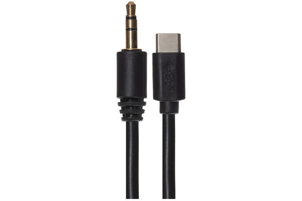 Maplin USB-C to 3.5mm Male Aux Stereo 3 Pole TRS Jack Plug Cable 2m