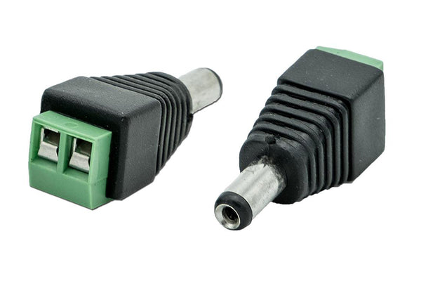 Maplin Male DC to Twin Cable to 5.5 x 2.1mm DC Power Plug - Pack of 5