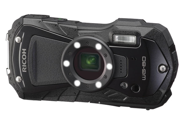 Ricoh WG-80 16MP 5x Zoom Tough Compact Camera - Black