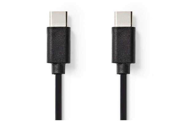 Maplin USB-C to USB-C Cable Braided 60W 1m Black