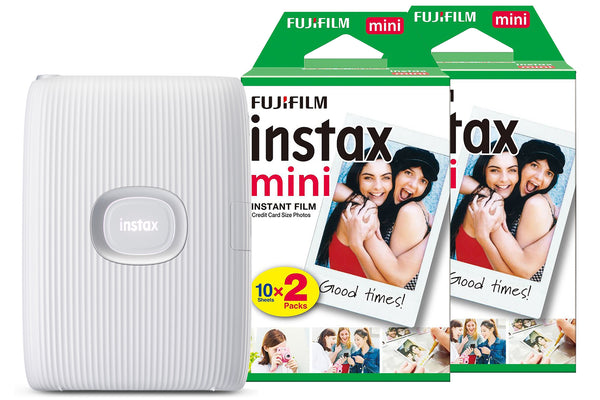 Fujifilm Instax Mini Link 2 Wireless Photo Printer with 40 Shot Pack - Clay White