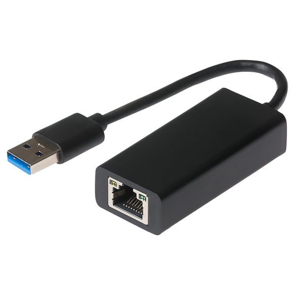 Maplin USB-A to Ethernet RJ45 V3.0 Gigabit Network LAN Adapter - Black