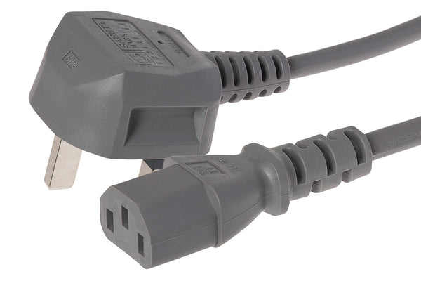 Maplin Power Lead IEC C13 Female Plug to UK 3 Pin Plug 2m 5amp fuse