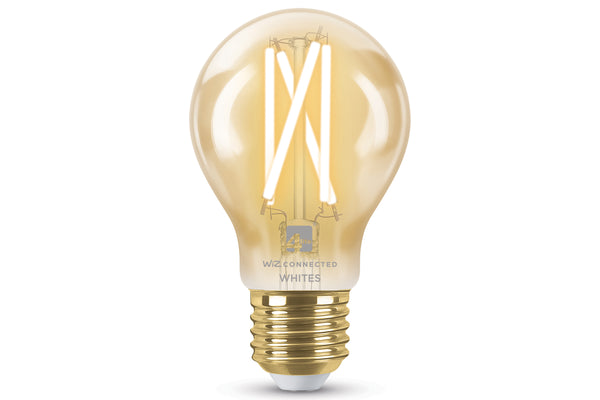 4lite WiZ Connected A60 Filament Amber WiFi LED Smart Bulb - E27 Large Screw