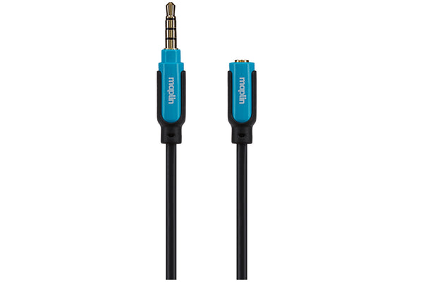 Maplin 3.5mm Aux Stereo 4 Pole TRRS Jack Plug to 3.5mm Female Jack Extension Cable 3m