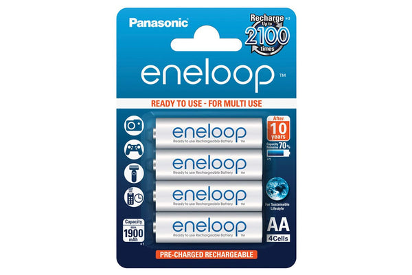Panasonic ENELOOP Rechargeable Ni-Mh AA Batteries - Pack of 4