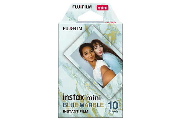 Fujifilm Instax Mini Instant Photo Film - Blue Marble, Pack of 10