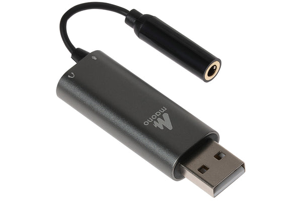 Maono 3.5mm to USB-A Sound Card Adapter TRS Audio Headphone Jack 24Bit
