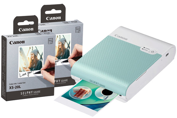 Canon Selphy Square QX10 Wireless Photo Printer including 40 Shots - Green