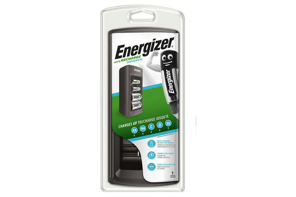 Energizer Universal Charger for AA, AAA, C, D and 9V Rechargeable Batteries
