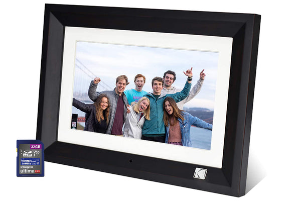 Kodak Hi Resolution 1280 x 800 10" Digital Photo Frame with 32GB SD Card - Ebony Black