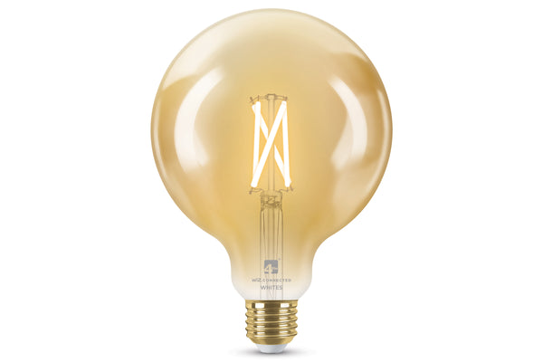 4lite WiZ Connected G125 Filament Amber WiFi LED Smart Bulb - E27 Large Screw