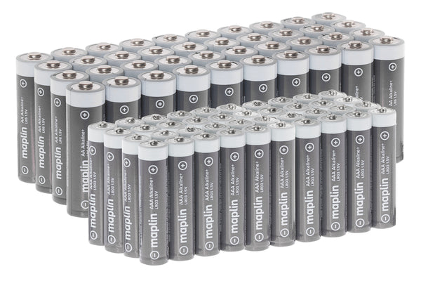Maplin 40x AA LR6 /40x AAA LR03 1.5V Alkaline Batteries 7 Year Shelf Life High Performance