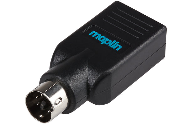 Maplin USB-A Female to PS/2 Male 6 Pin mini-DIN Port Adapter