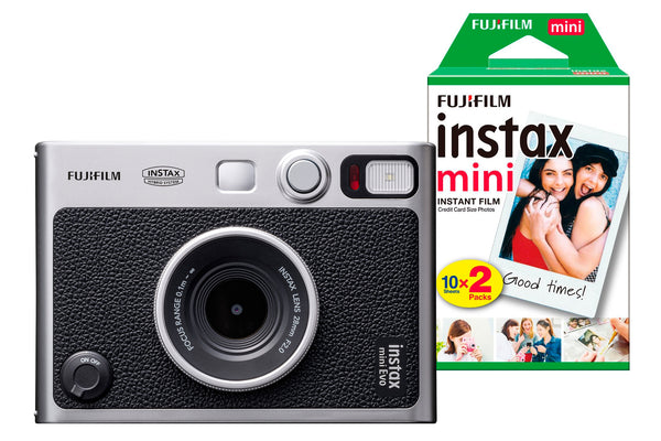 Fujifilm Instax Mini Evo Hybrid Instant Camera with 20 Shot Pack - Black