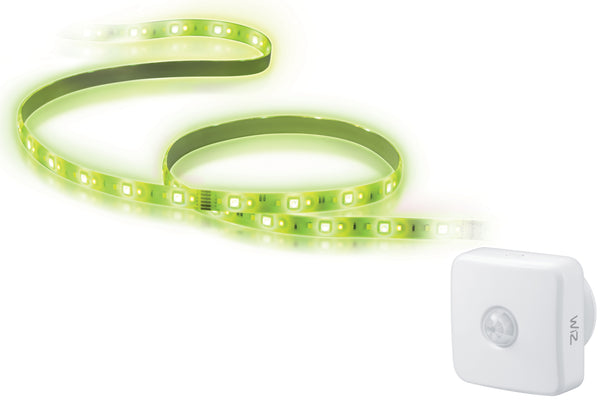 4lite WiZ Connected Multicolour WiFi / Bluetooth LED Smart Strip Light with PIR Sensor - 2m
