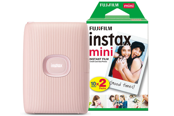 Fujifilm Instax Mini Link 2 Wireless Photo Printer with 20 Shot Pack - Soft Pink