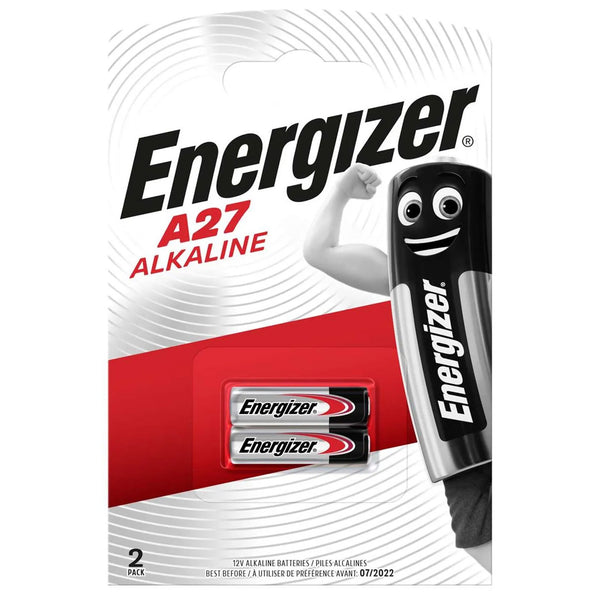 Energizer 12V A27 Miniature Alkaline Batteries - Pack of 2