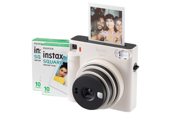 Fujifilm Instax Square SQ1 Instant Camera with 20 Shot Pack - Chalk White