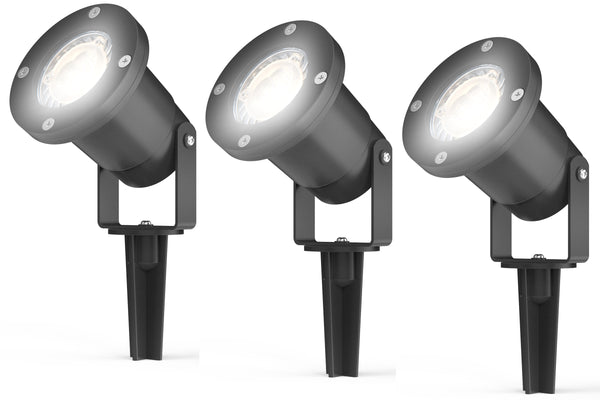 4lite GU10 Outdoor Garden Spike Light - Pack of 3