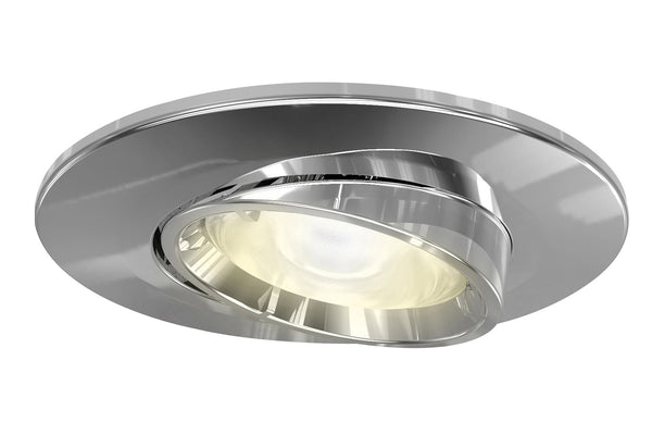 4lite WiZ Connected Fire-Rated IP20 GU10 Smart Adjustable LED Downlight - Chrome