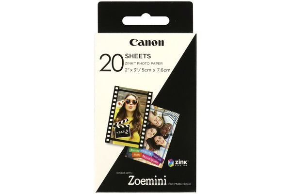 Canon Zoemini Zink Photo Paper 20 Sheet Pack
