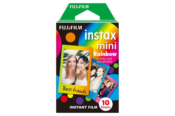 Fujifilm Instax Mini Instant Photo Film - Rainbow, 10 Shot Pack