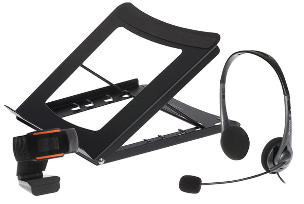 Maplin Back to Uni Kit with High Definition Webcam, USB Headset & Laptop Stand