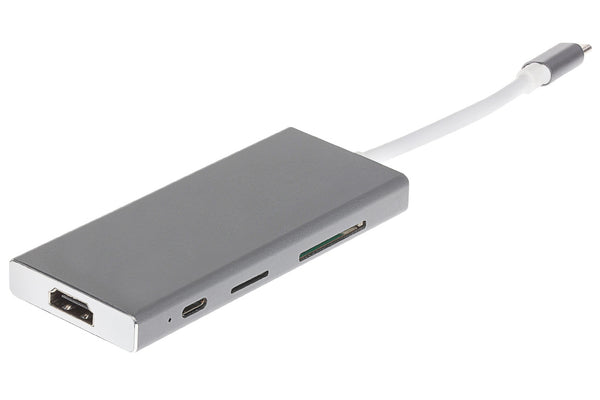 Nikkai USB-C Multiport Hub 3x USB-A 3.0 / HDMI 4K / USB-C PD / SD & MicroSD Card Reader