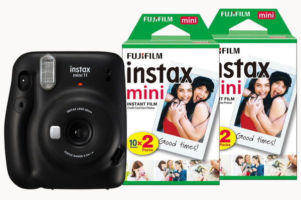 Fujifilm Instax Mini 11 Instant Camera with 40 Shot Film Pack - Charcoal Grey