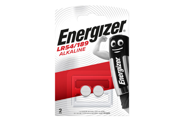 Energizer LR54 /189 1.5V Alkaline Coin Cell Batteries - Pack of 2