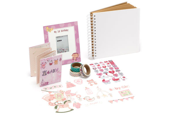 Fujifilm Instax Baby 1st Year Bundle Accessory Pack for Mini Prints - Pink