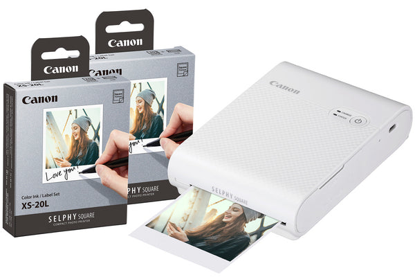 Canon Selphy Square QX10 Wireless Photo Printer including 40 Shots - White