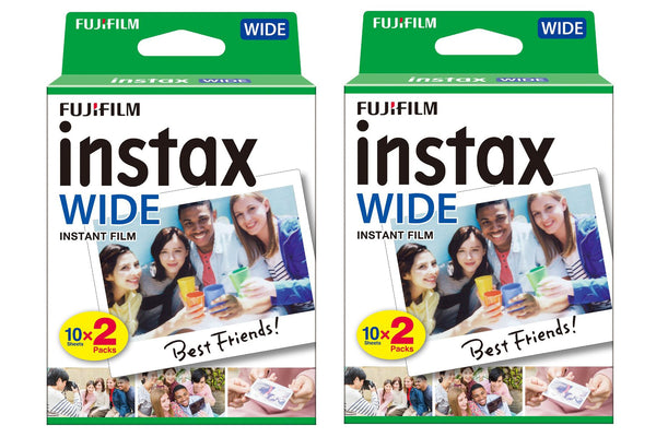 Fujifilm Instax Wide Picture Format Instant Photo Film - White, 40 Shot Pack