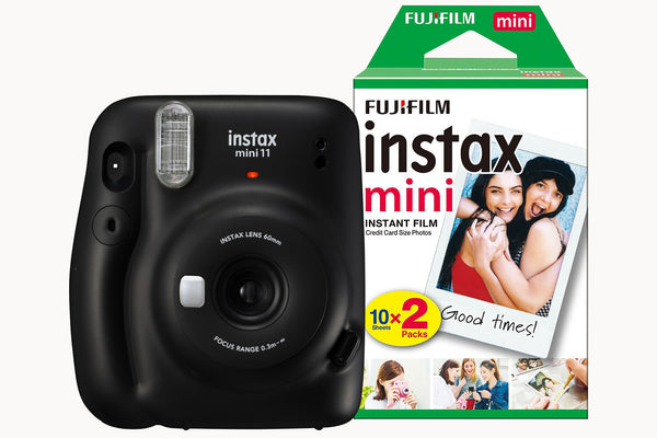 Fujifilm Instax Mini 11 Instant Camera with 20 Shot Film Pack - Charcoal Grey