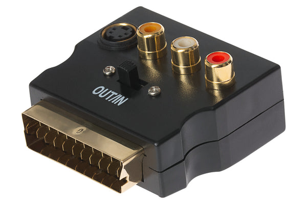 Maplin SCART to S-Video or Triple RCA Phono Adapter