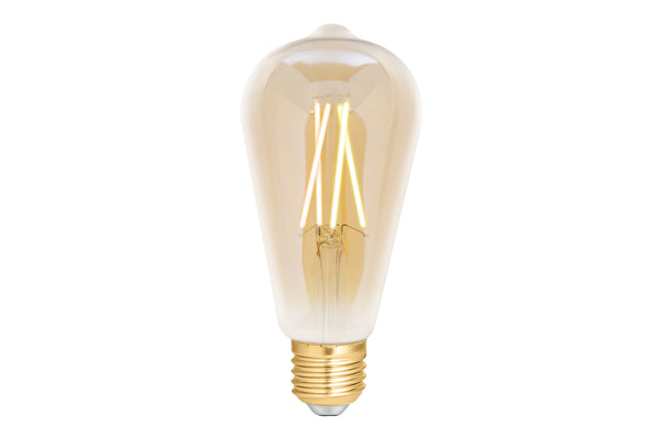 4lite WiZ Connected ST64 Amber WiFi LED Smart Bulb - E27 Large Screw