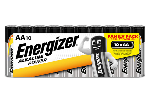 Energizer Power Alkaline AA Batteries - Pack of 10
