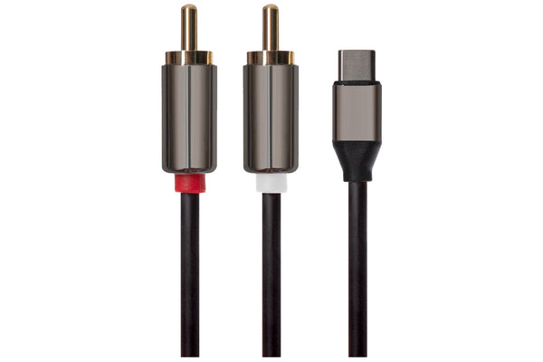 Maplin USB-C to Twin RCA Phono Jack Cable 2m