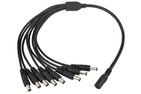 Maplin 8 Way Power Splitter Cable 1x Female 8x Male 5.5 x 2.1mm Plug for CCTV