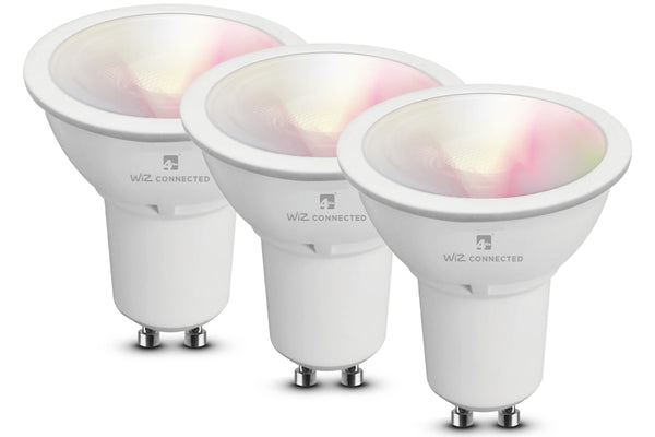 4lite Wiz Connected Dimmable Multicolour WiFi LED Smart Bulb - GU10, Pack of 3