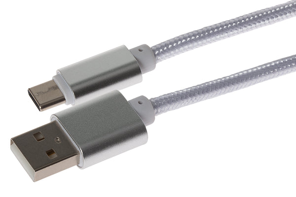 Maplin USB-C to USB-A Cable Braided 3m