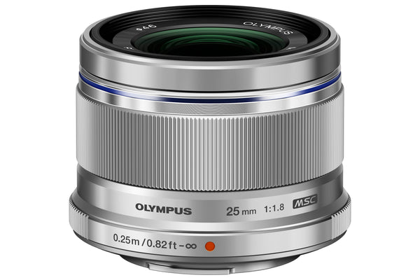 Olympus M.Zuiko Digital 25mm 1:1.8 Lens inc Lens Hood ES-M2518 - Silver