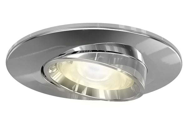 4lite IP20 GU10 Fire-Rated Adjustable Downlight - Chrome