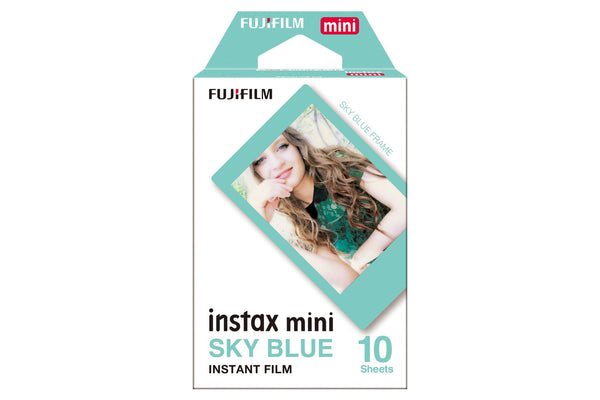 Fujifilm Instax Mini Instant Photo Film - Sky Blue, 10 Shot Pack