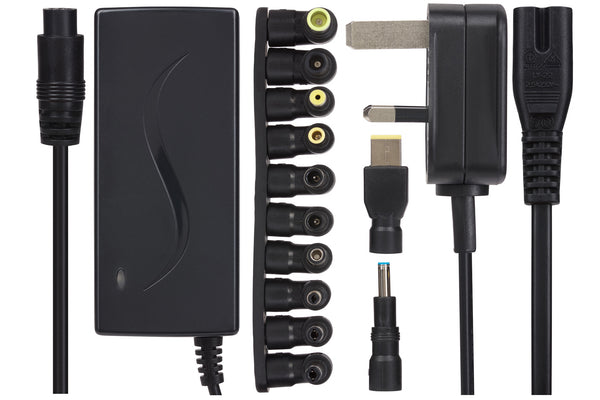 Maplin 120W Laptop Charger Power Supply inc 12 Interchangeable Plugs inc 1x USB-A Port